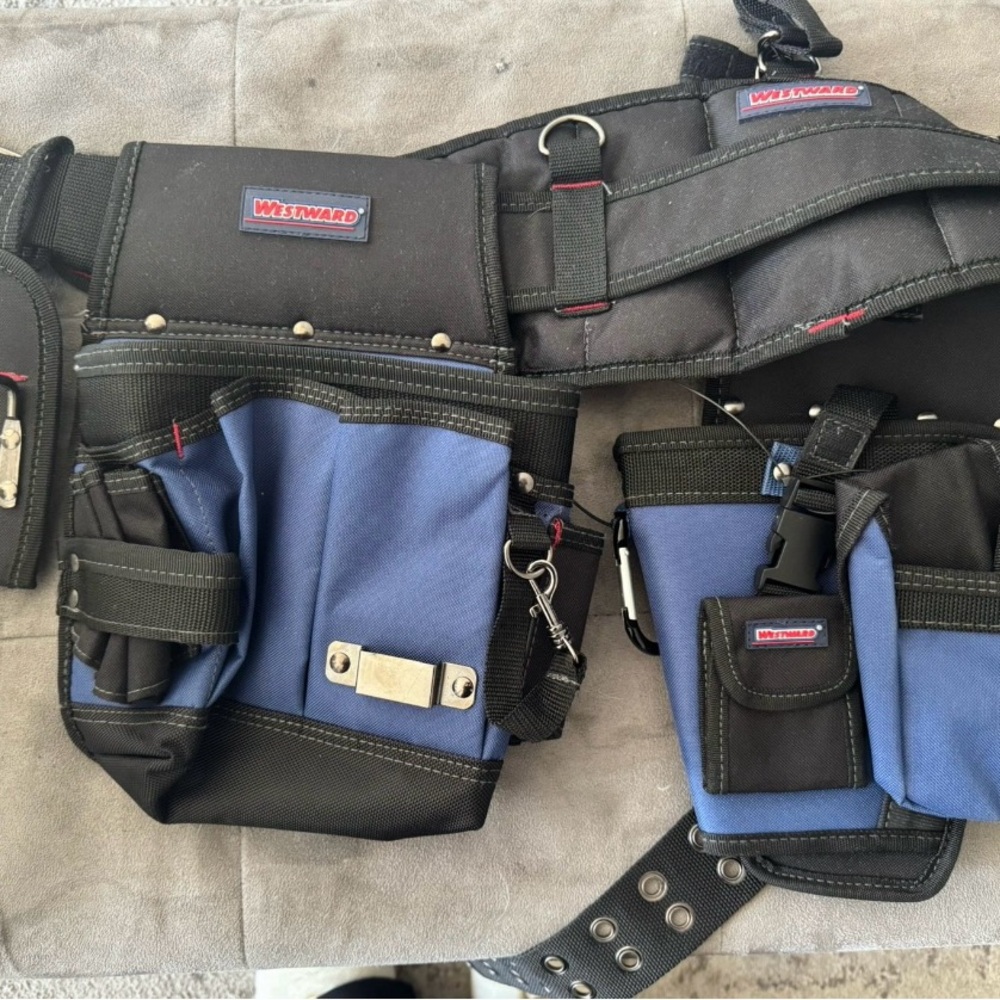 WESTWARD Tool Belt: 32 in to 54 in Waist Size, Pockets 13, Padded